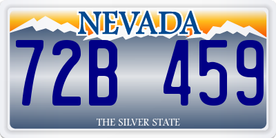 NV license plate 72B459