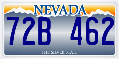 NV license plate 72B462