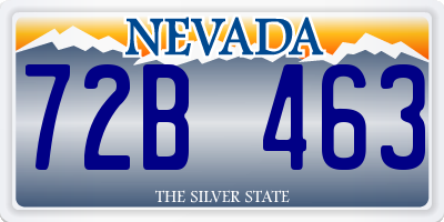 NV license plate 72B463