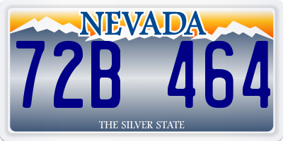 NV license plate 72B464