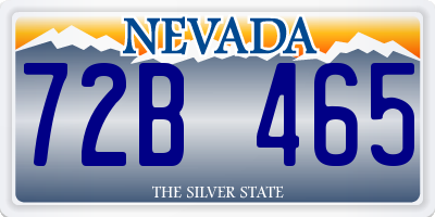 NV license plate 72B465
