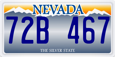 NV license plate 72B467