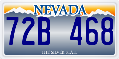 NV license plate 72B468