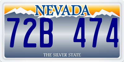 NV license plate 72B474