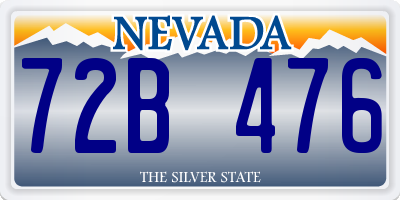 NV license plate 72B476