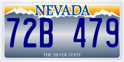 NV license plate 72B479