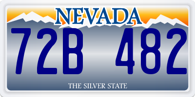 NV license plate 72B482