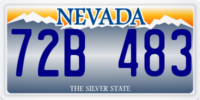 NV license plate 72B483