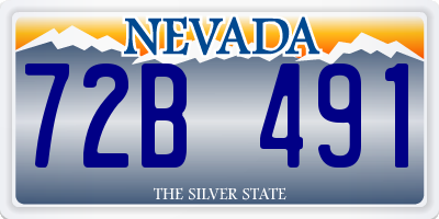 NV license plate 72B491