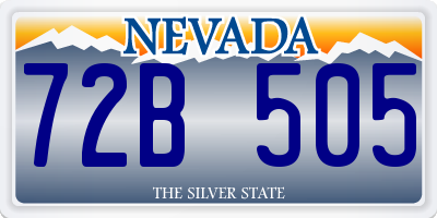 NV license plate 72B505