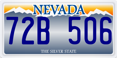 NV license plate 72B506