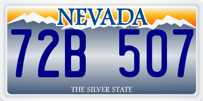 NV license plate 72B507