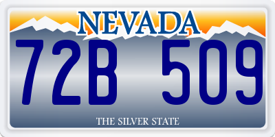 NV license plate 72B509