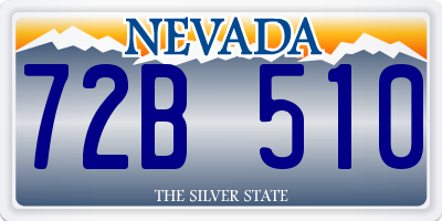 NV license plate 72B510