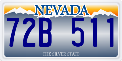 NV license plate 72B511