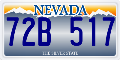 NV license plate 72B517