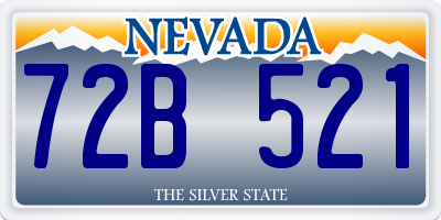 NV license plate 72B521