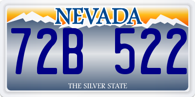 NV license plate 72B522