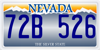 NV license plate 72B526