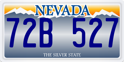 NV license plate 72B527