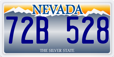 NV license plate 72B528