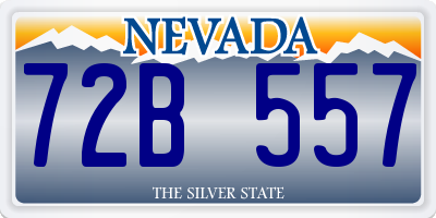 NV license plate 72B557