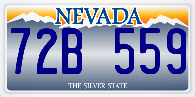 NV license plate 72B559