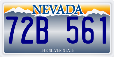 NV license plate 72B561