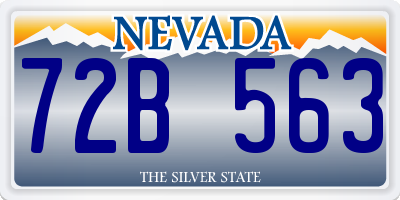 NV license plate 72B563