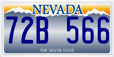 NV license plate 72B566