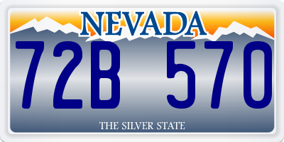 NV license plate 72B570