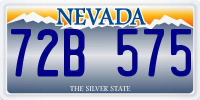 NV license plate 72B575