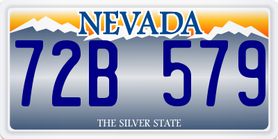 NV license plate 72B579