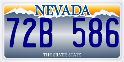 NV license plate 72B586