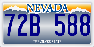 NV license plate 72B588