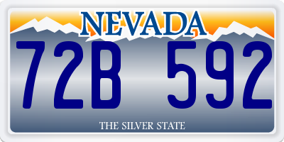 NV license plate 72B592