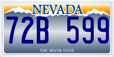 NV license plate 72B599