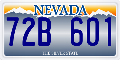 NV license plate 72B601