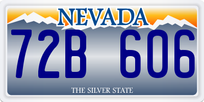 NV license plate 72B606