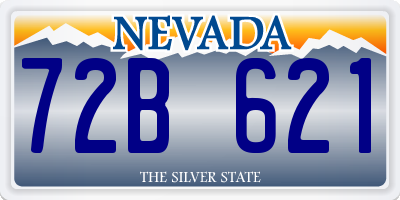 NV license plate 72B621