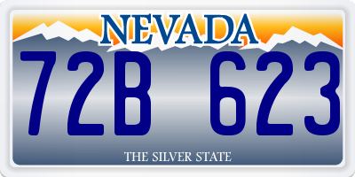 NV license plate 72B623