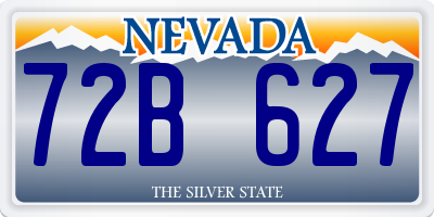 NV license plate 72B627