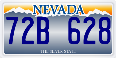 NV license plate 72B628