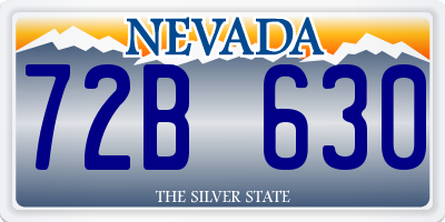 NV license plate 72B630