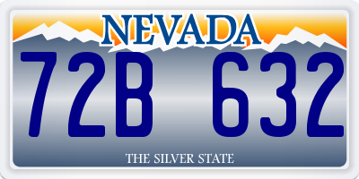 NV license plate 72B632