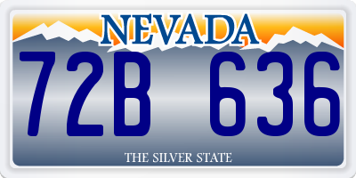 NV license plate 72B636