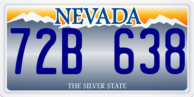 NV license plate 72B638