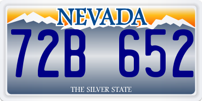 NV license plate 72B652