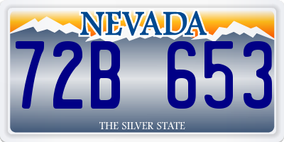 NV license plate 72B653