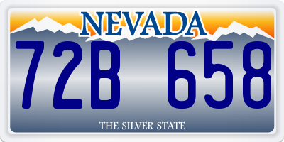 NV license plate 72B658